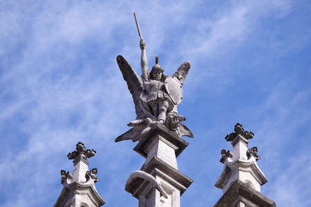 Kiev, Ukraine March 13, 2020: Church of St. Nicholas in the city of Kiev, which is under restorationのeditorial素材