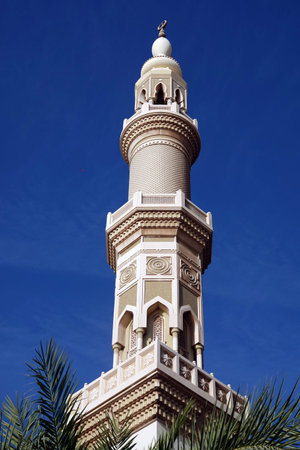 Sharjah, UAE February 19, 2020: a large and beautiful mosque in the center of Sharjah