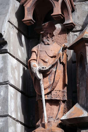 Kiev, Ukraine March 13, 2020: Church of St. Nicholas in the city of Kiev, which is under restorationのeditorial素材