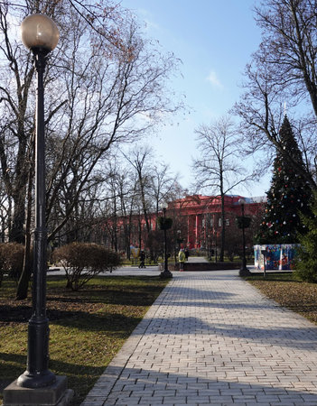 Kiev, Ukraine January 2, 2020: Building of the Taras Shevchenko National University of Kiev