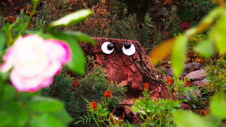 The stump in my garden turned into a fairytale heroのeditorial素材