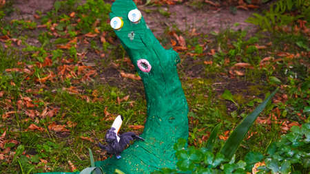 The stump in my garden turned into a fairytale heroのeditorial素材