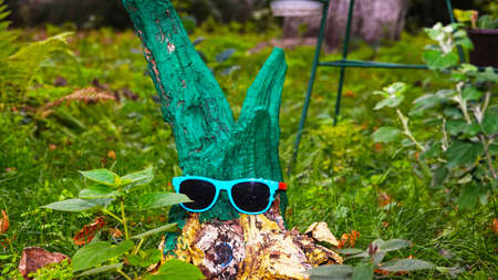 The stump in my garden turned into a fairytale heroのeditorial素材