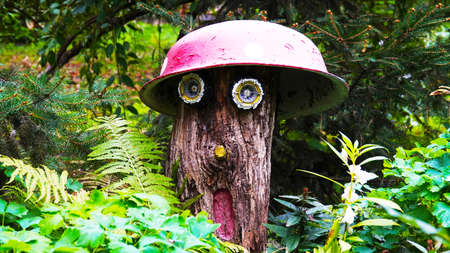 The stump in my garden turned into a fairytale heroのeditorial素材