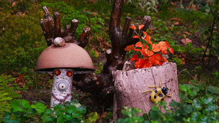 The stump in my garden turned into a fairytale heroのeditorial素材