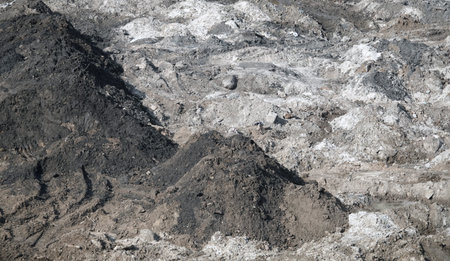 Kiev, Ukraine March 13, 2019: Foundation zero cycle construction, concrete piles at construction siteのeditorial素材