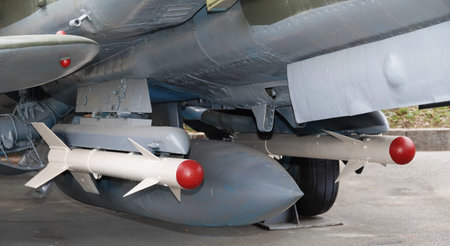 Kiev, Ukraine December 10, 2020: MIG-23 jet fighter in the Museum of Military Equipment for public...