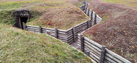 Trench of the second world war 1941 - 1945のeditorial素材