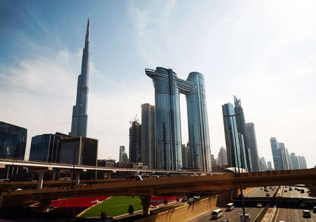 Dubai, UAE February 20, 2020: the tallest building in the world Burj Khalifaのeditorial素材