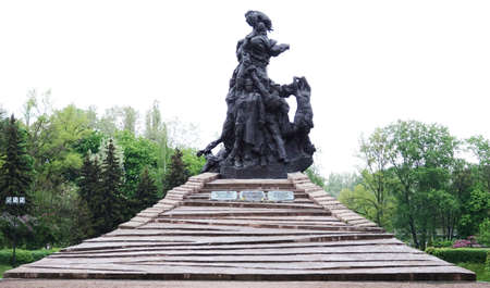 Kiev, Ukraine May 15, 2021: Memorial Babi Yar site of the Nazi mass executions of the civilian population of Roma, Jews and Soviet prisoners of war during World War IIのeditorial素材