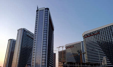 Kyiv, Ukraine May 1, 2022: ultra-modern of the capital of Ukraine Kyiv buildings cityのeditorial素材