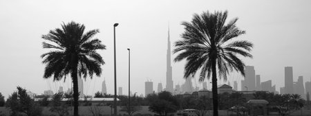 Dubai, UAE February 20, 2020: the tallest building in the world Burj Khalifaのeditorial素材