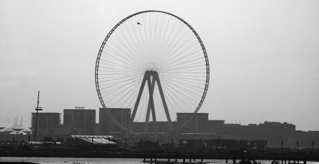 Dubai, UAE February 20, 2020: Dubai's largest ferris wheelのeditorial素材