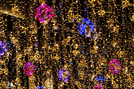 Dubai, UAE February 20, 2020: garland interior in a store in the city of Dubaiのeditorial素材