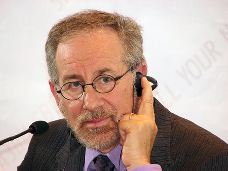 Kiev, Ukraine October 18, 2006: Steven Spielberg at a press conference dedicated to the screening of the filmのeditorial素材