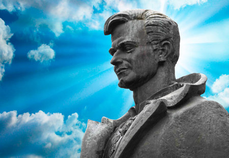 Kiev, Ukraine November 28, 2020: Monument to Georgy Gongadze to Ukrainian journalistのeditorial素材