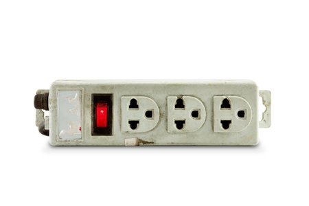 Old plugs melted due to a short circuit.
