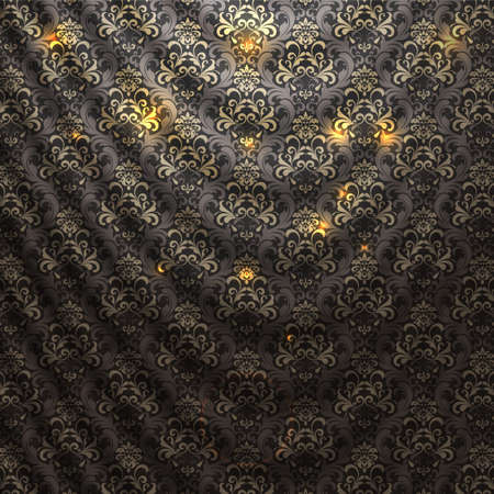 Damask patterned drapery Background. Vector Illustration. のイラスト素材