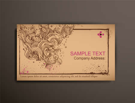 Business/Calling/Visiting Chipboard Card.Abstractのイラスト素材