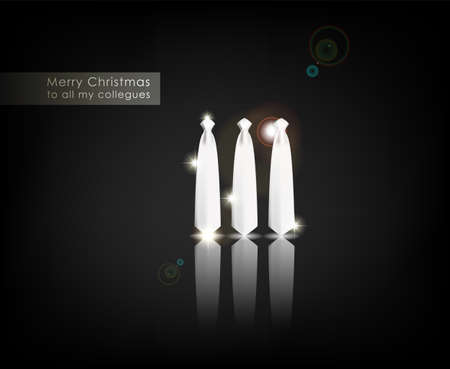 "Merry Christmas to all my Colleagues". From Serial of minimalistic contemporary Greeting Christmas Cards. のイラスト素材