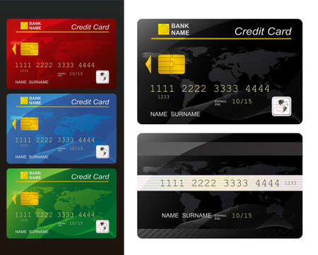 Set of Credit card. のイラスト素材