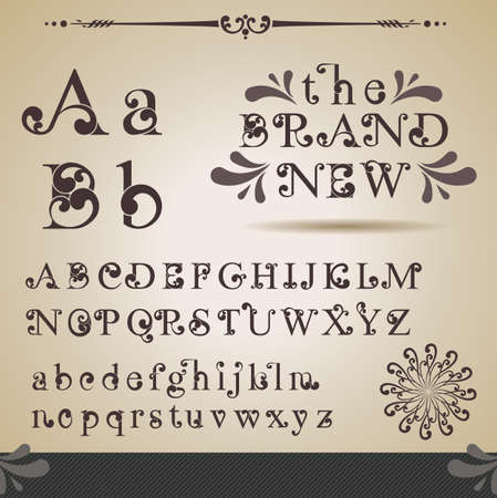 Swirly Alphabet  のイラスト素材