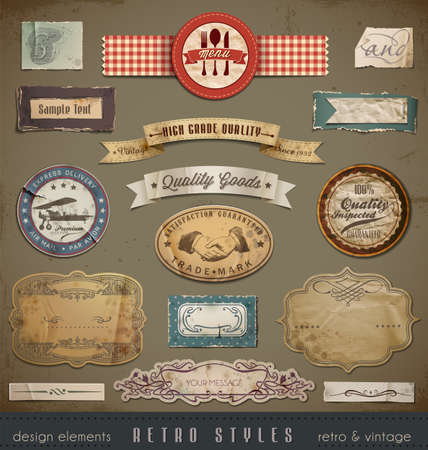 Vintage And Retro Design Elements Vintage And Retro Design Elements