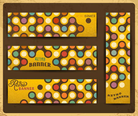 Geometric retro banners collection のイラスト素材