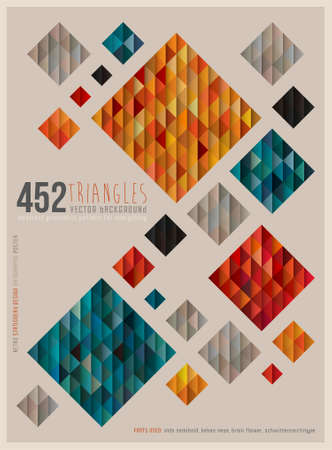 Retro Squares Posterのイラスト素材
