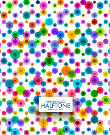 Colorful halftone dotted background. Abstract Illustrationのイラスト素材