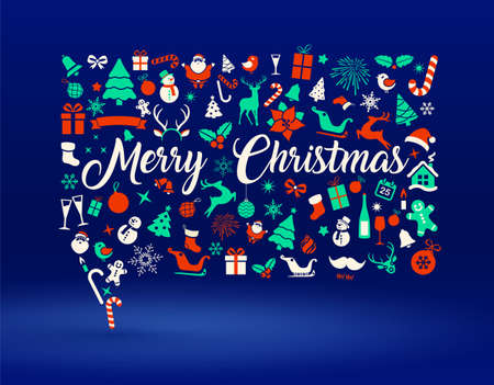 Holiday Card, Speech Bubble from design elements and iconsのイラスト素材