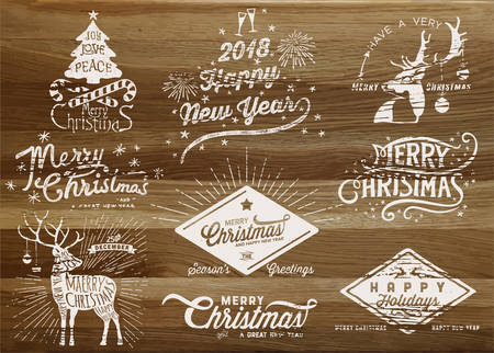 Holiday Design Elements, Useful design elements for holiday designのイラスト素材