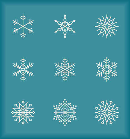Set of snowflakesのイラスト素材