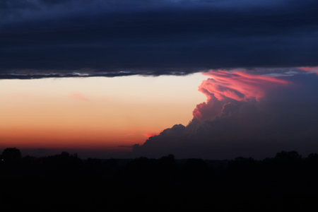 summer evening sunset cloud