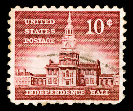 Vintage US postage stampの写真素材