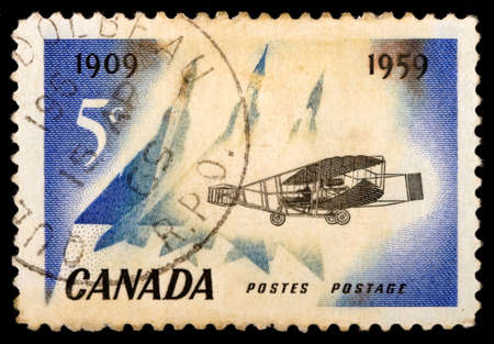 Old Canadian postal stampの写真素材