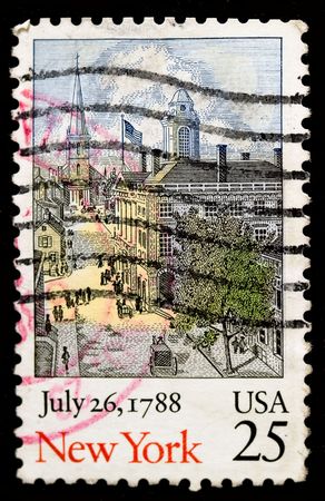 Vintage US postage stampの写真素材