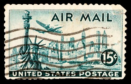 Vintage US postage stampの写真素材