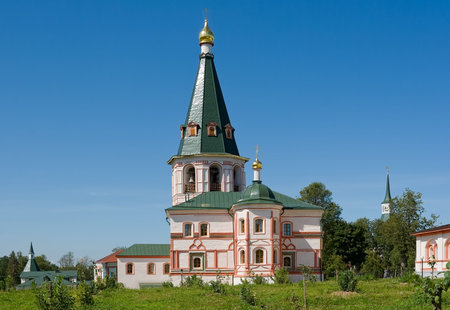 Orthodox church. Iversky monastery in Valday, Russia