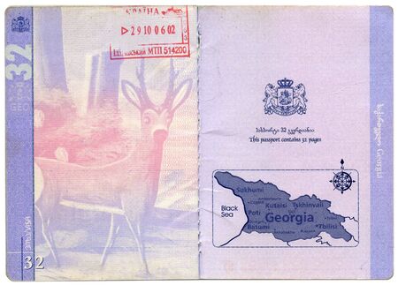 Passport of Georgiaの写真素材