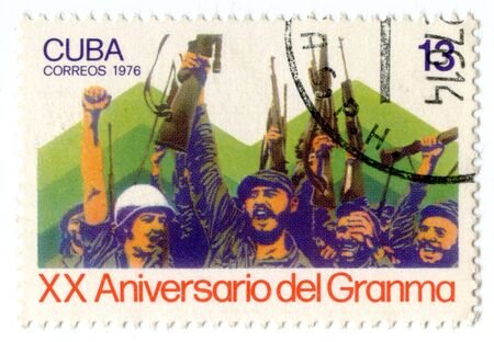 Old Cuban postage stampの写真素材