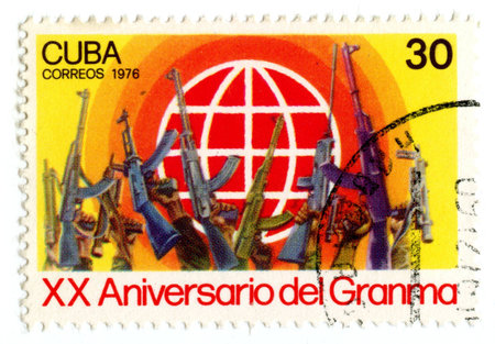 Old Cuban postage stampの写真素材