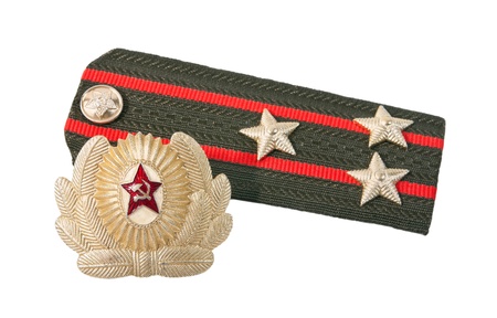 	Shoulder strap of soviet army on white backgroundの写真素材