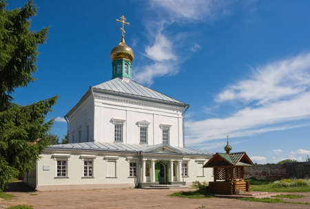 Small Christian orthodox church in Russiaの写真素材