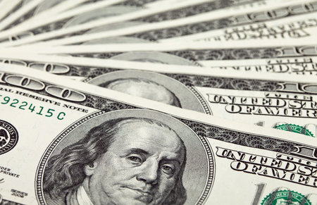 Money background of american dollars