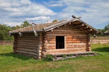 Ancient traditional russian wooden house X centuryのeditorial素材