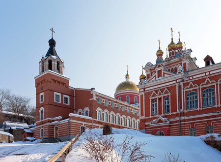 Iversky monastery in Samara, Russia  Winter