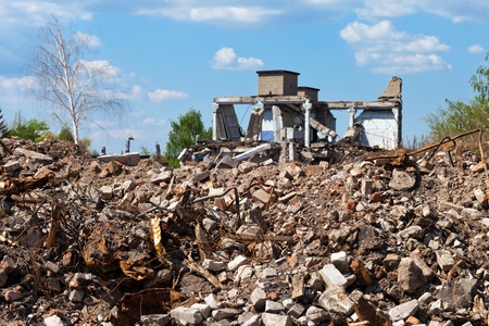 Ruins of buildingsの写真素材