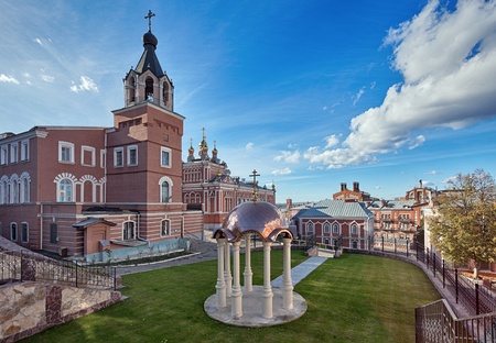 Iversky monastery in Samara, Russiaの写真素材