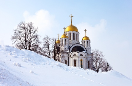 Temple of the Martyr St  George in the city of Samara, Russia の写真素材